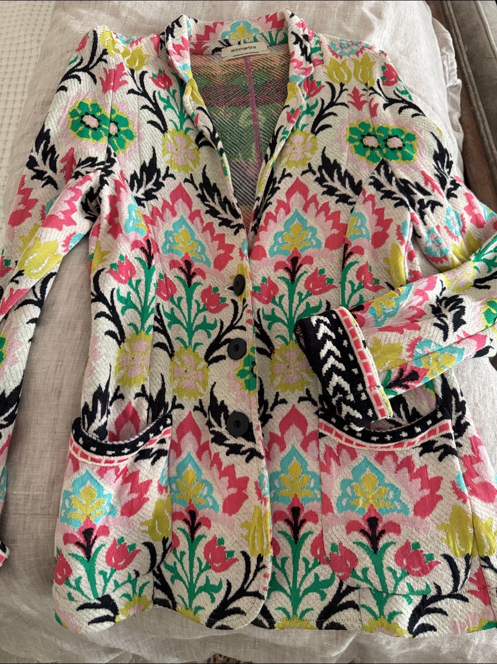 Aldo martins knit jacket coat multicolor Barcelona Anthropologie